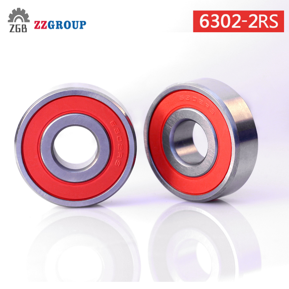 6302-2RS ball bearing with red seals